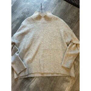 Vince Camuto Ribbed Neck Sweater Size Large Neutral